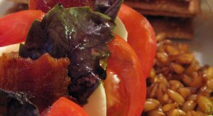 08.25.09 BMT Salad II Tomato, Mozzeralla, Bacon, and Purple Basil