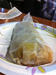 Tamales by Rudy's chile relleno tamale. 